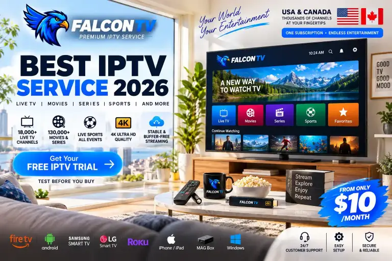 Best IPTV Service 2026 falcontv